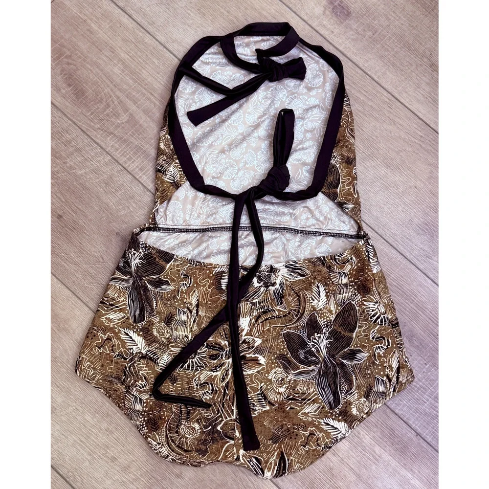 NEW FREE PEOPLE PRINTED HEIDI SURF SUIT ONE PIECE SWIMSUIT SZ XL